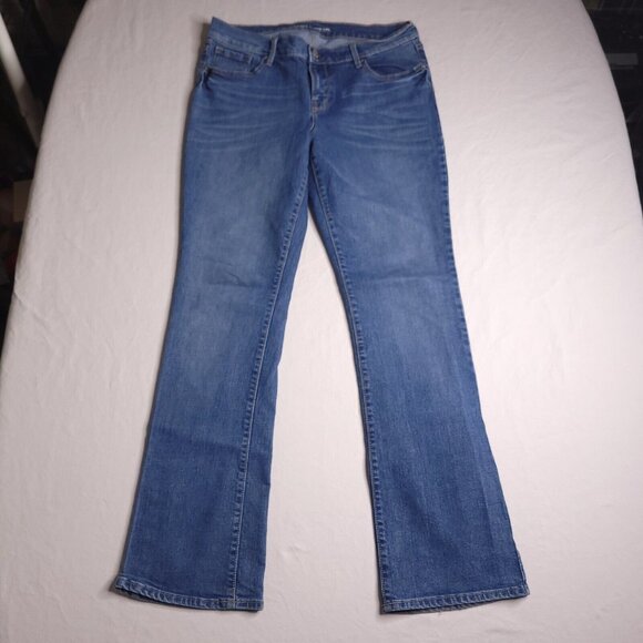 Old Navy Womens Original Jeans 8 Mid-Rise Medium Wash Stretch Slim Boot - Picture 4 of 8